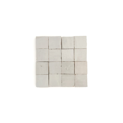 Snow White 2x2 Mosaic Zellige Tile