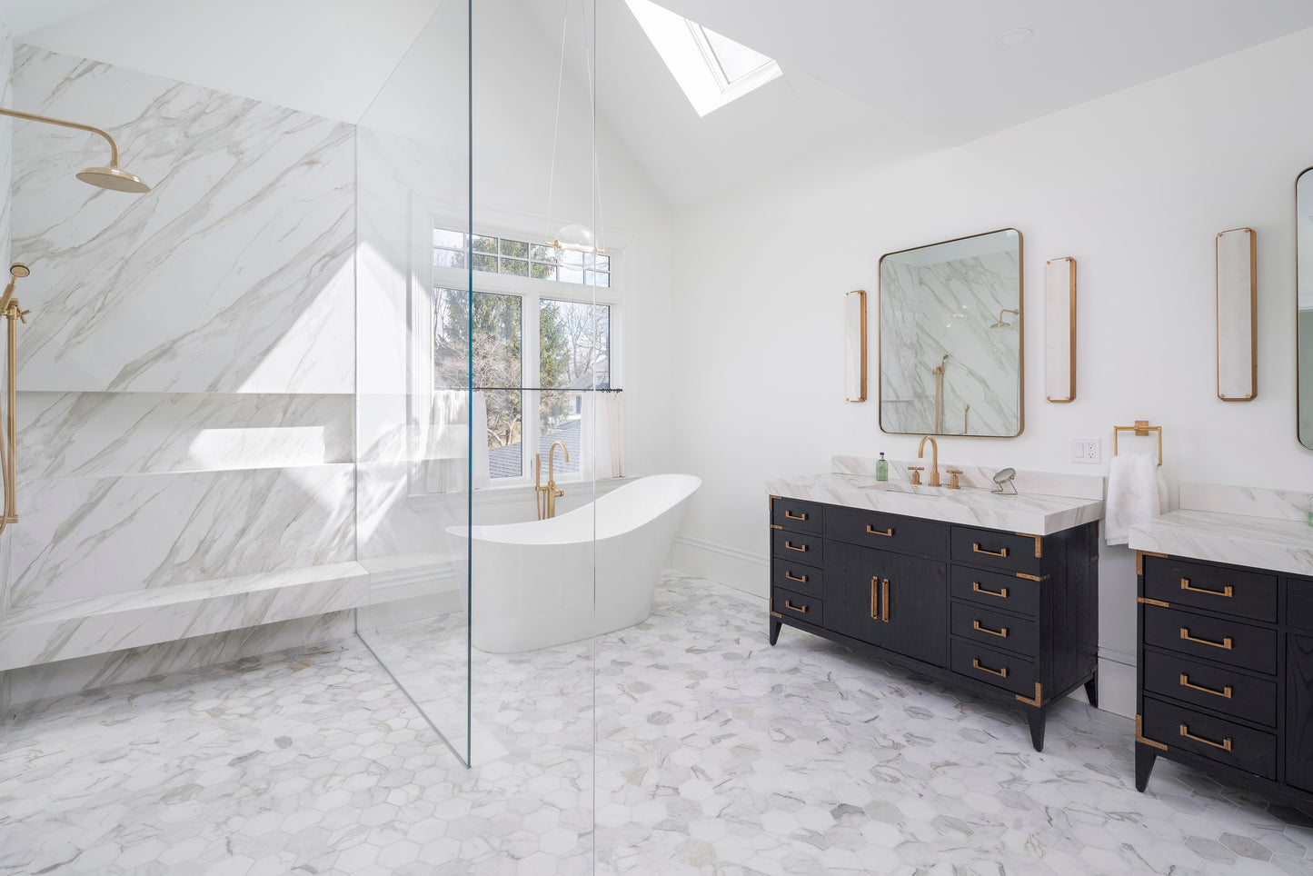 Calacatta Gold 5 Inch Hexagon Mosaic Marble Tile | Honed-Main Inventory-All Products,Natural Stone-Riad Tile