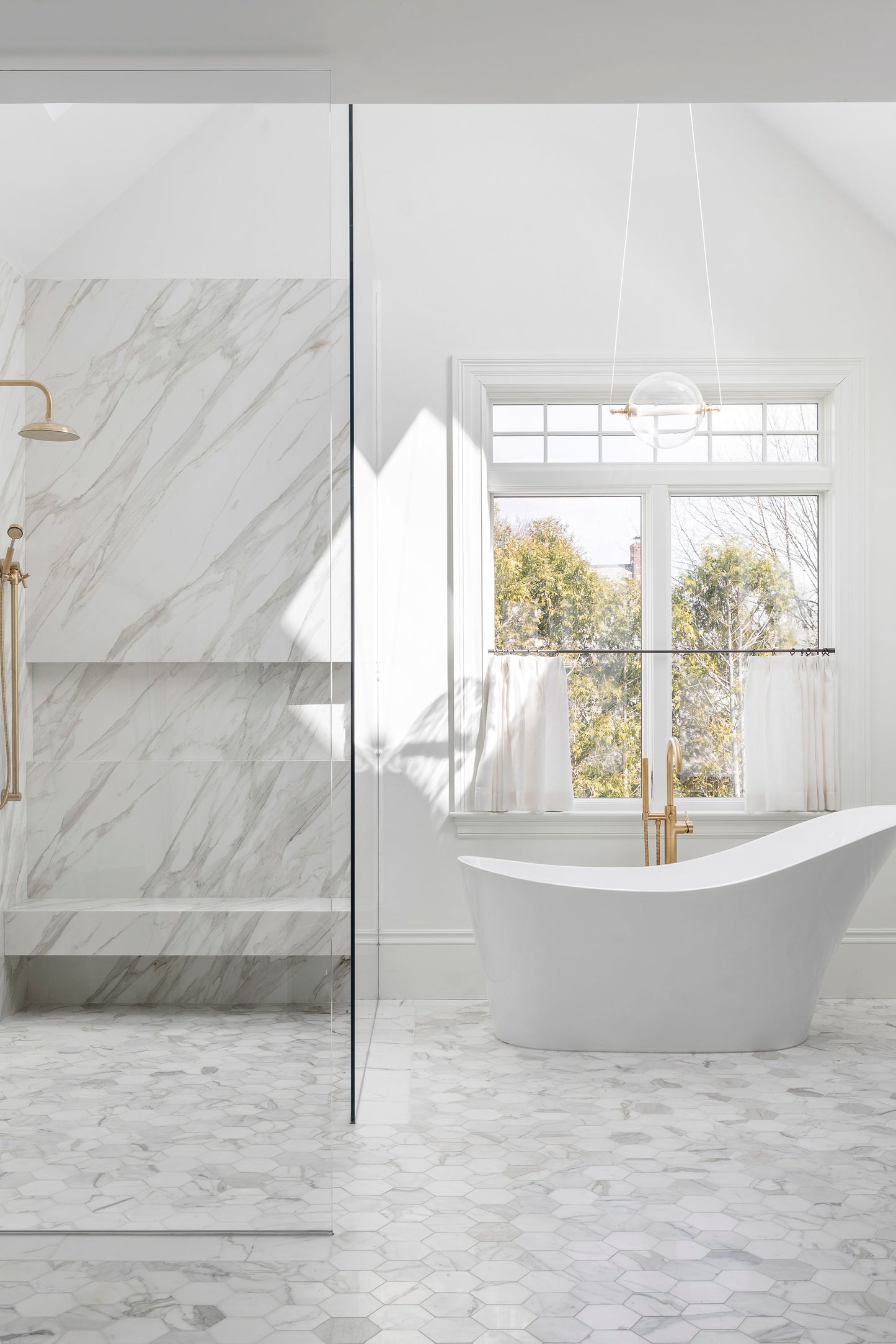 Calacatta Gold 5 Inch Hexagon Mosaic Marble Tile | Honed-Main Inventory-All Products,Natural Stone-Riad Tile