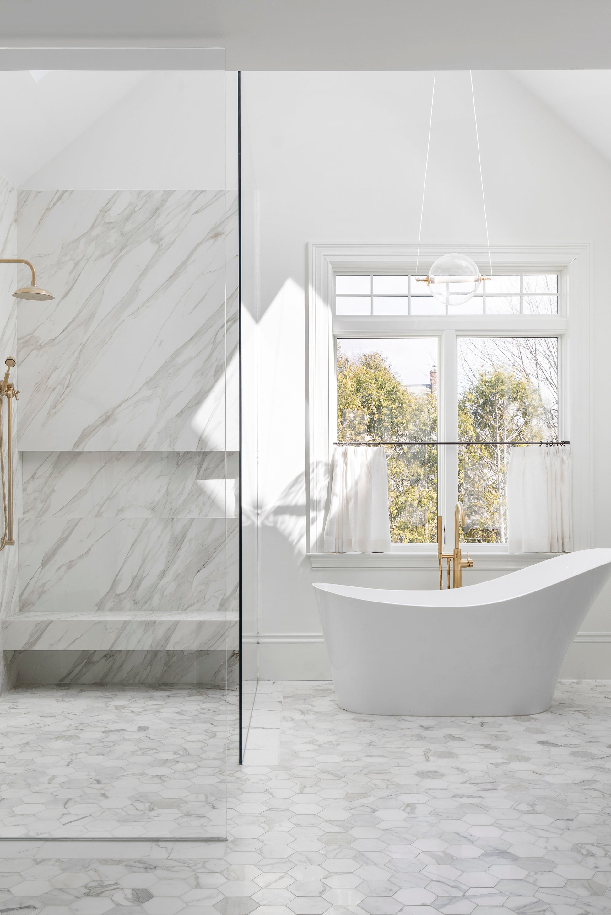 Calacatta Gold 5 Inch Hexagon Mosaic Marble Tile | Honed-Main Inventory-All Products,Natural Stone-Riad Tile
