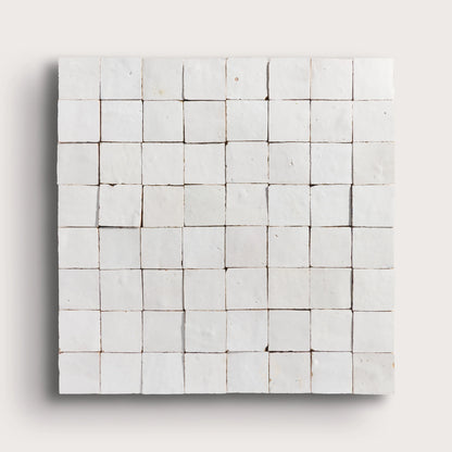 Snow White 2x2 Mosaic Zellige Tile