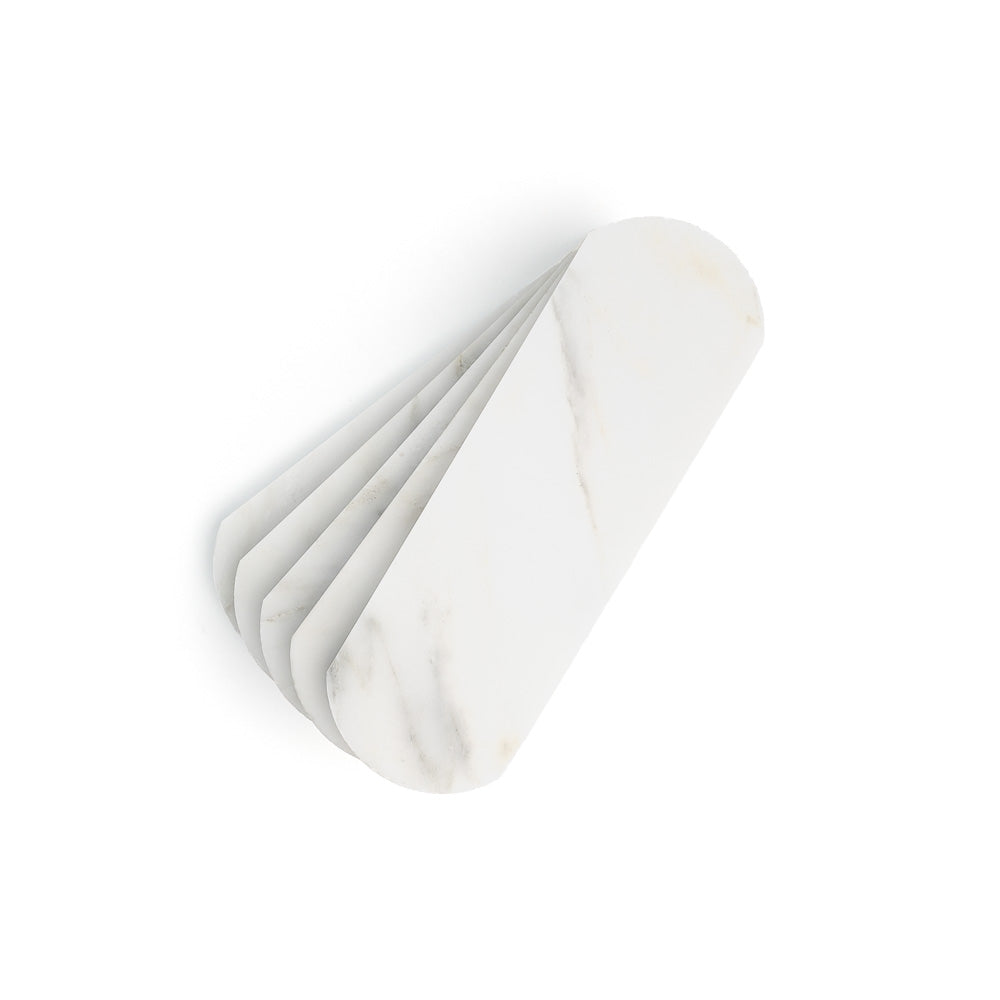 Casablanca Carrara 3x9 Oval Marble Tile | Honed-Main Inventory-All Products,Natural Stone-Riad Tile