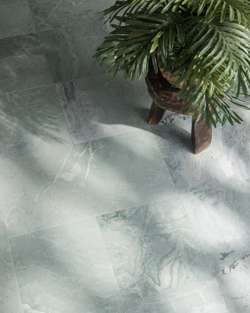 Cool, calm, and carved by nature. Meet Mint Marble.