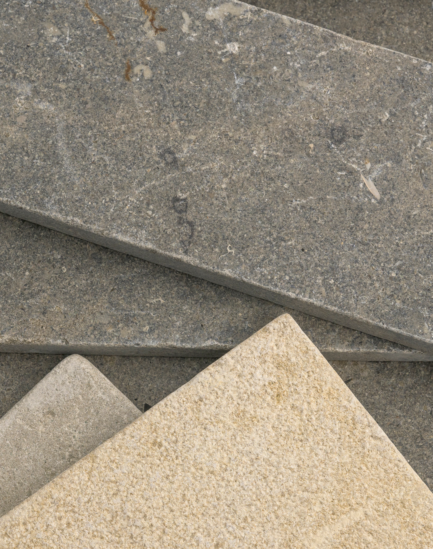grey and sand moroccan limestone close up